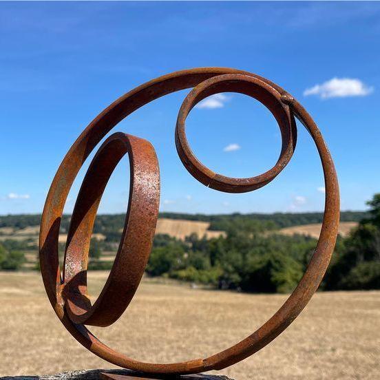 Large Circle Ring Modern Corten Outdoor Garden Abstract Art Sculpture