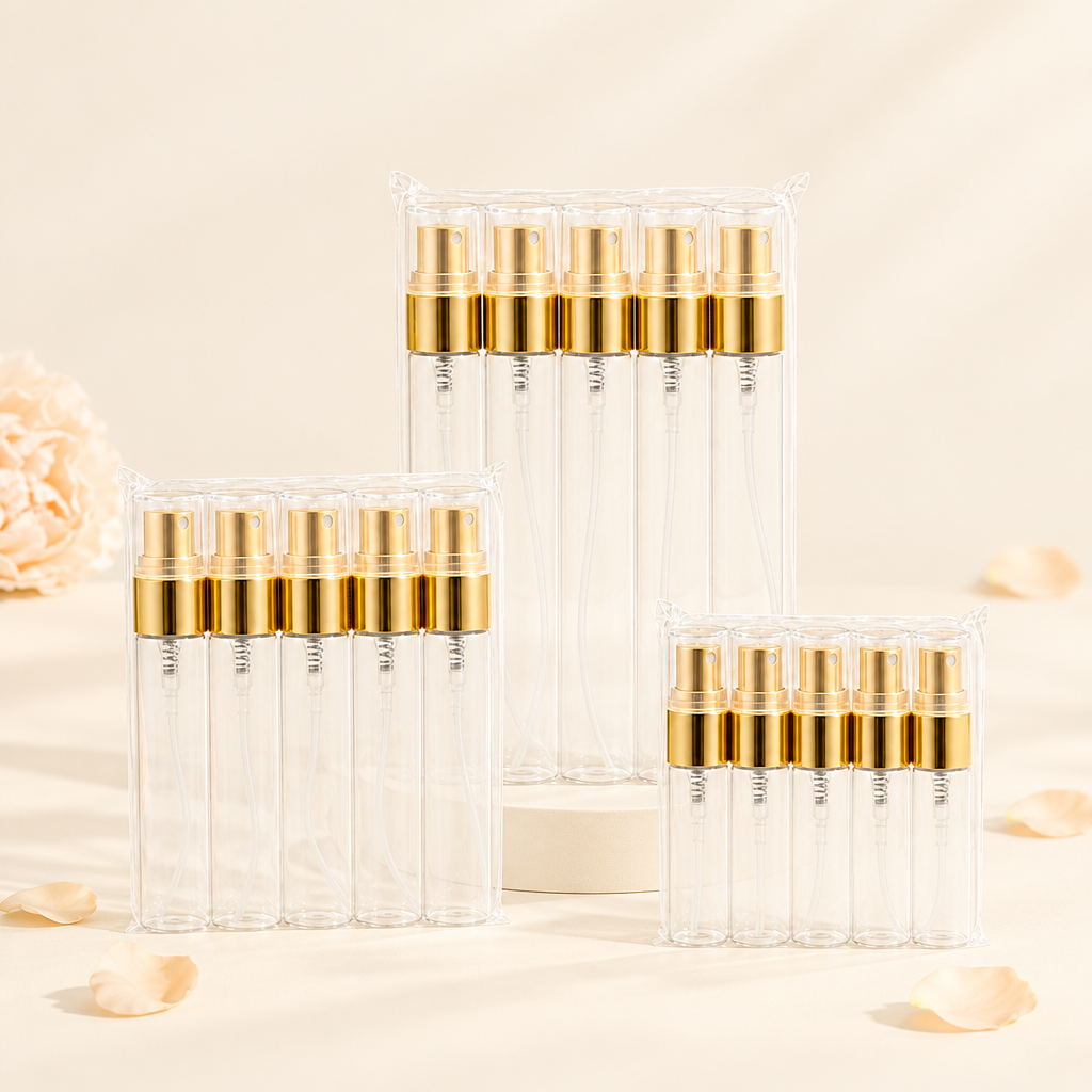 3ml 5ml 10ml Travel Perfume Sample Bottles Empty Glass Spray Cylinder Mini