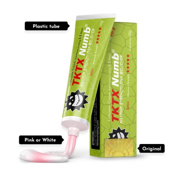 Green 70% TKTX Numb Cream OEM ODM Pain Free Tattoo Cream