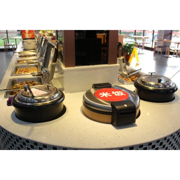 Шведский стол дисплея ссаживая блюда шведского стола оборудования ресторана приспособленный станциями горячий