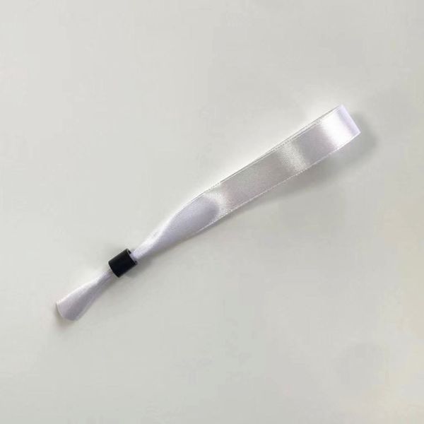 Custom Event Festival Party Ribbon Satin Fabric One Time Use Brands Blank Sublimation Wristbands Bracelets
