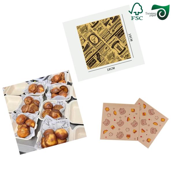 FSC 35gsm 45gsm Silicone Coated White Baking Paper Food Safe  Greaseproof