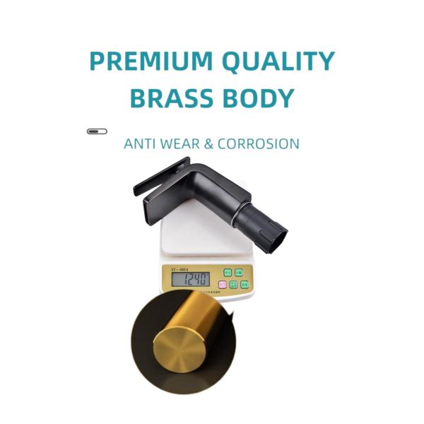 ISO Antique Black Hot And Cold Wash Basin Taps Waterfall Basin Faucet Set