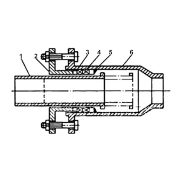 OEM Directly Buried Sleeve Compensator DN65 PN6 Flange Pressure Plate