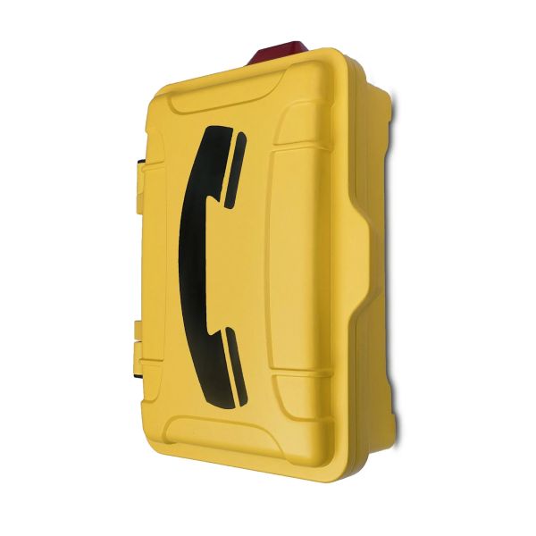 Téléphone industriel étanche IP68 avec alimentation DC 12V/AC 220V et clavier en silicone de qualité industrielle