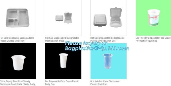 SUGARCANE CUP PLATE BOWL CONTAINER,PLA DISH TRAY, CULTERY, STRAW, ECO DINNERWARE BIO BAGASSE STARCH BAGPLASTICS BAGEASE