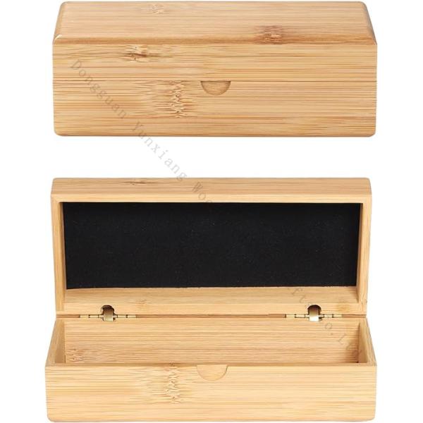 Solid Bamboo Wood Box Packaging Clear Varnished Gift Custom Jewelry Packaging
