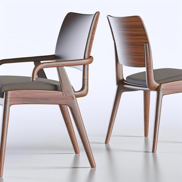 Wooden Dining Room Armchairs Set of 2/4/6 Natural Modern Style