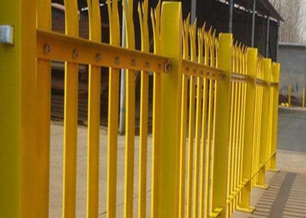 PVC Coated Metal Palisade Fence Panels European Style For Road / Railway