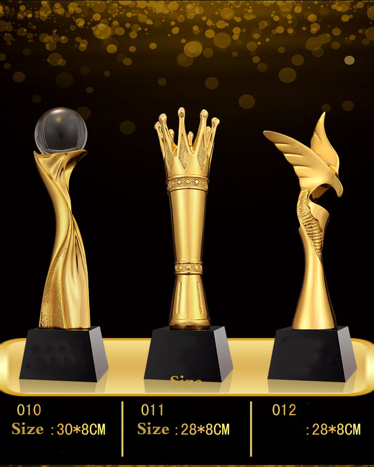 Customized Logo Zinc Alloy Metal Trophy with Brushed Surface for Sports Awards and Gifts