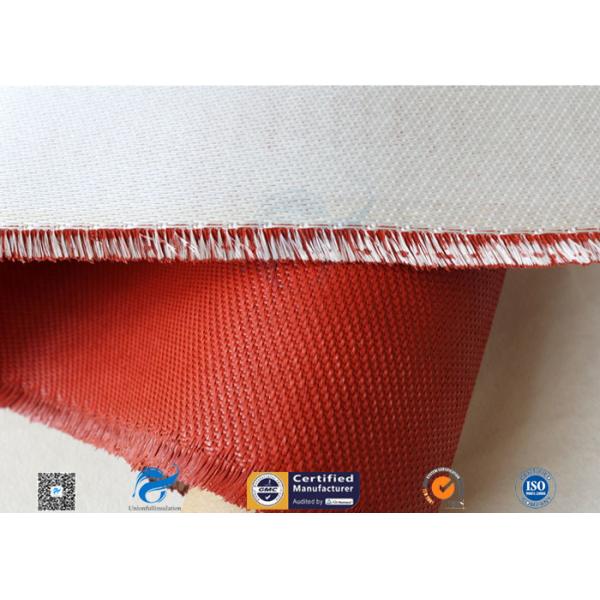 0.9mm Red Silicone Coated Fiberglass Fabric , Generator Thermal Insulation Materials