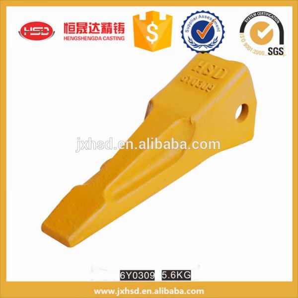 Side Reinforced Flat Head D4 Excavator Bucket Ripper Teeth 6Y0309