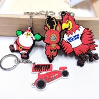 Logotipo personalizado Rebocado Rebocado Borracha Suave PVC 3D 2D Chaves de Chave Impressão