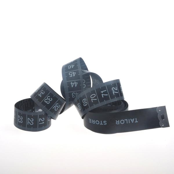 Bande de mesure de corps audacieux noir de nombre, ruban métrique de couture d'OEM de tissu mou de tissu