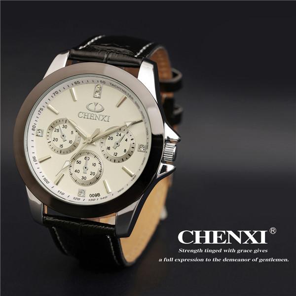 Fashion Jewelry Wholesale Price Stainless Steel Caseback Original Quartz Watch Men's Leather Watches