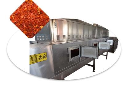 60KW Whey Proteins Microwave Drying Machine Tunnel Structure With Transmission System