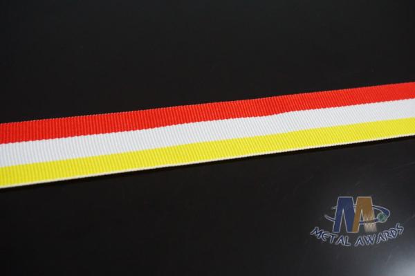 Fashional Design Custom Award Ribbons , Medal Neck Red/White/Yellow Ribbons
