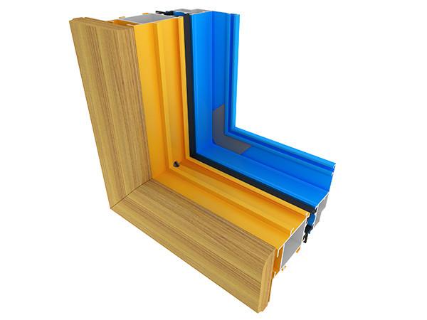 IS09001  1.4mm Wood Grain Thermal Break Extrusion  Chemical Polishing
