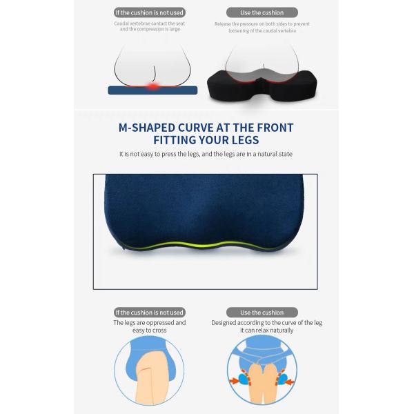 Drivers Wheelchair Zero Gravity Comfort Memory Foam Seat Cushion for Customized Designs