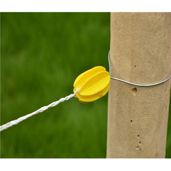 Конец материала INS502*B HDPE напрягает электрические изоляторы загородки с желтым цветом