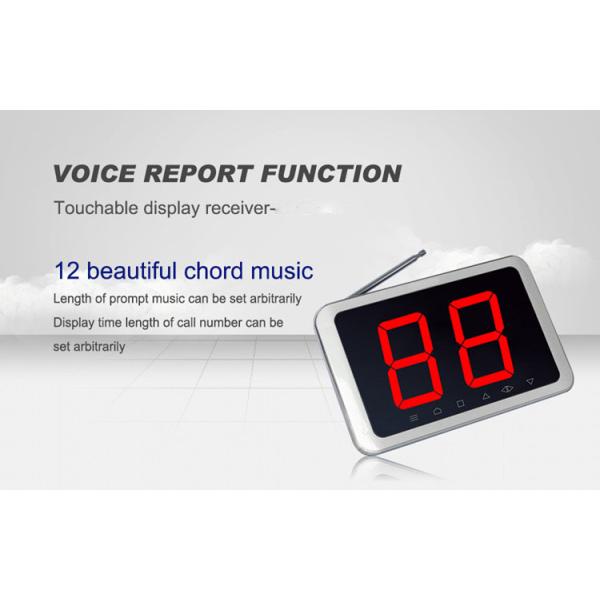 silver metal frame two digit led display restaurant waiter calling system