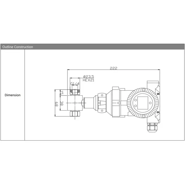 Aluminum Alloy Digital LCD Differential Pressure Transmitter with Wheatstone Bridge for Industrial Applications