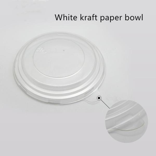 500ml 750ml 1000ml 1300ml Disposable White Kraft Paper Bowl For Salad