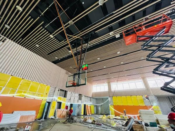 LDK Sport Electric Fold Manual Mounted Basketball Backboard Stand FIBA Hanging Ceiling Basketball Hoop for Sale
