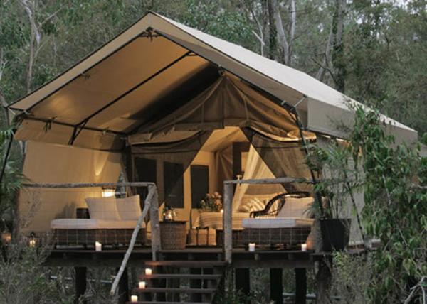 UV-protection PVC Fabric Lightweight Bell Tent Hotel Customized Size