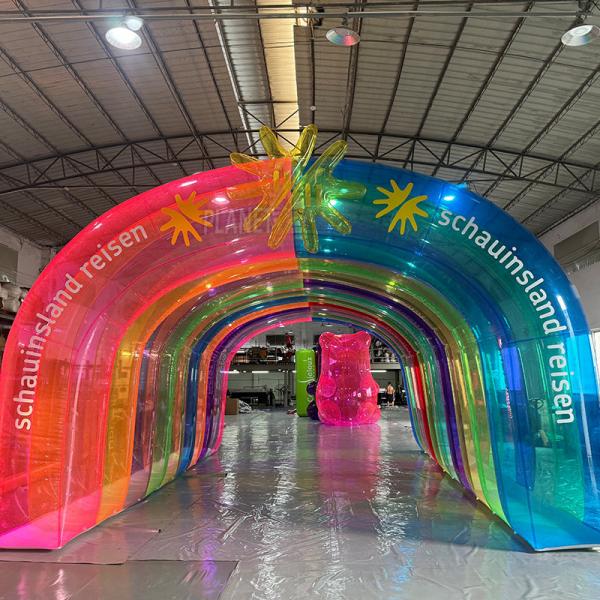 Giant Colorful Inflatable Arch Tunnel Inflatable Entrance Tunnel For Decoration Event