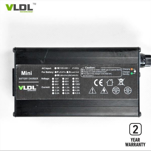 Smart 2A 48 Volt Battery Charger For SLA AGM GEL Batteries Aluminum Case 0.6 KG