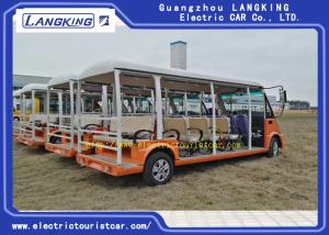 Fair Use Electric Shuttle Vans , Orange 23 Seats Street Legal Electric Vehicle