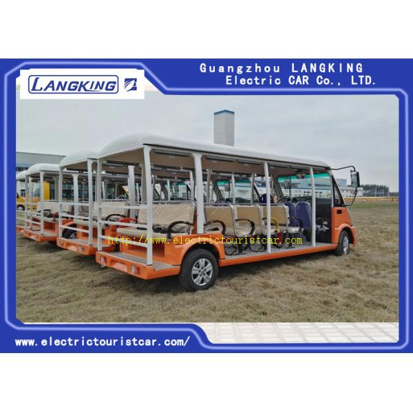 Fair Use Electric Shuttle Vans , Orange 23 Seats Street Legal Electric Vehicle