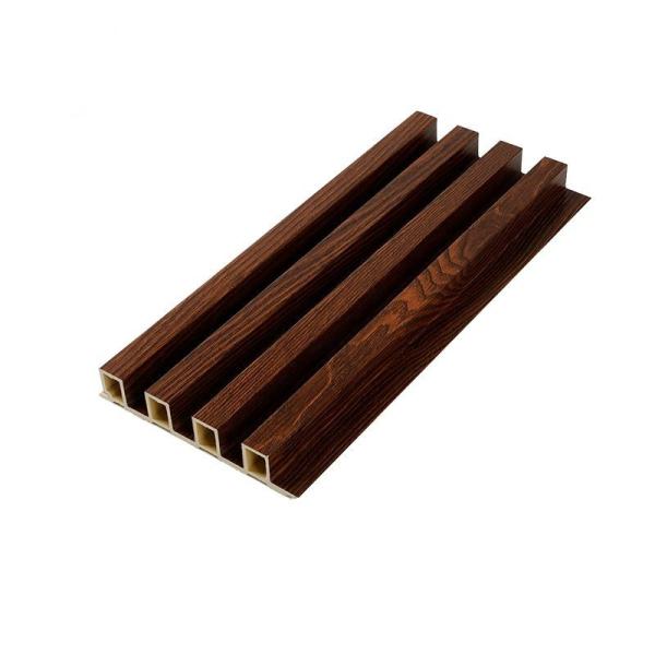 3D Insulated Slat Wood Indoor Interior PVC Decorate WPC Wall Panel for Modern Design