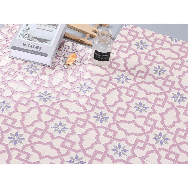 Pink Ceramic Rustic Tile 20x20cm AAA Grade for Bathroom Walls