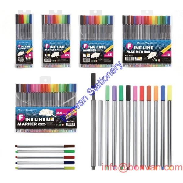 stationery drawing fineliner set, gift fineliner marker set,customized packing