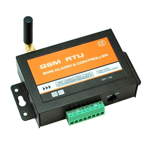 CWT5005 GSM RTU SMS controller, with 2 digital inputs and 2 digital outputs