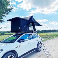 Triangle SUV Tente en aluminium sur le toit avec bande lumineuse LED Logo personnalisé