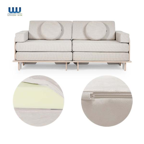 Модульная софа игры с деревянной рамкой 2 места пенятся игра уложить износоустойчивую ткань с деревянным стулом