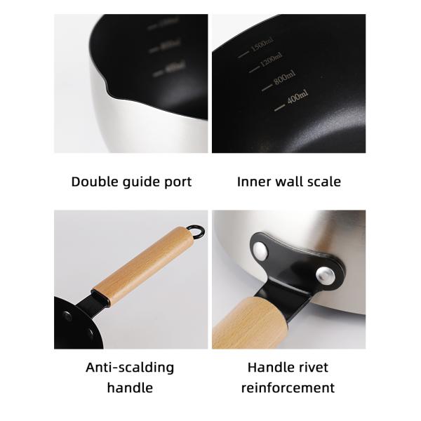 Лоток соуса нержавеющей стали ручки Nonstick японского лотка соуса одиночный