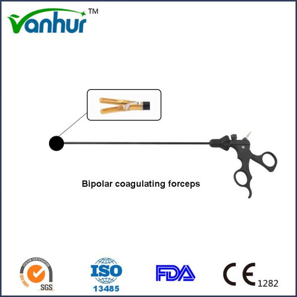Surgical Clamp Laparoscopic Atraumatic Dual Action Bipolar Coagulating Forceps Steel