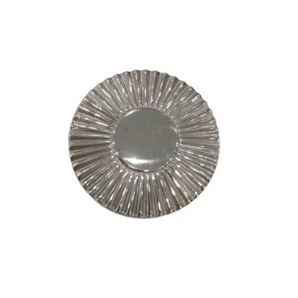 OEM / ODM Customized Zamak Perfume Bottle Cover Silver Perfume Bottle Tops