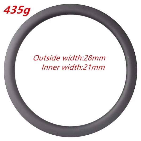 38mm Frame Carbon Fiber Bike Rims 700c With 24H Spoke Holes And Disc Brake Rings