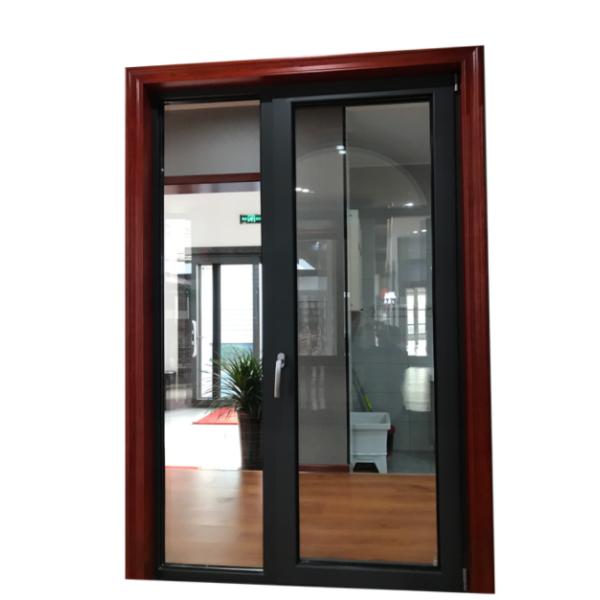 Golden Oak Aluminium Timber Casement Doors And Windows Tempered Glazed