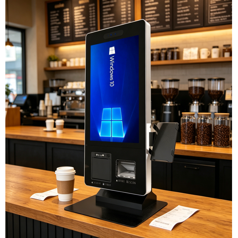 Payment terminal Android/Wind 10 Thermal Receipt Printer with Built-in Scanner, Ticket Printing POS Machine for Restaurant/Bar