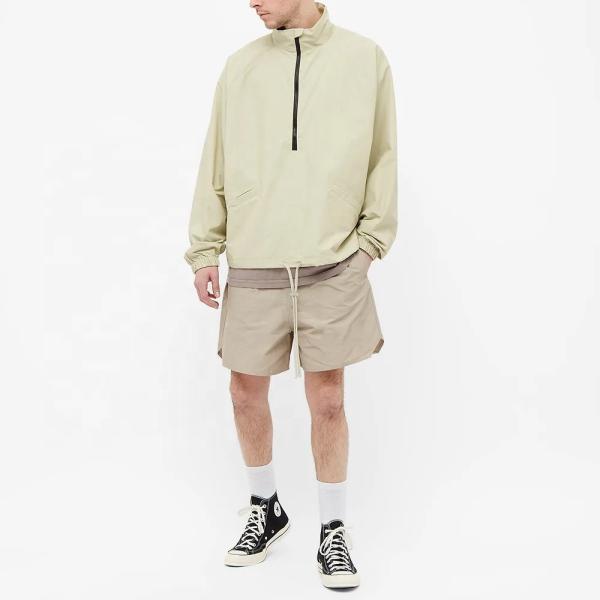 Funnel Neck Anorak Lightweight Windbreaker Jacket Soft Shell Half Zip Pullover