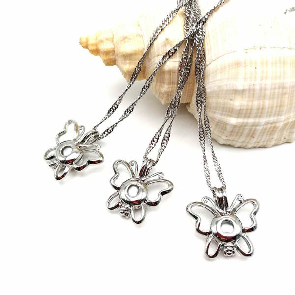 Fashion DIY Hollow Pearl Cage Pendant Jewelry Making Essential Oil Diffuser