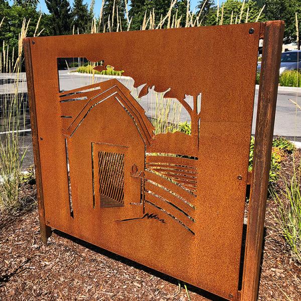 SGS Corten Steel Laser Cutting 2mm Thickness Garden Metal Ornaments