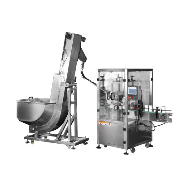 Automatic Linear Screw Capping Machine For Bottle Pump Head Cover Bottles