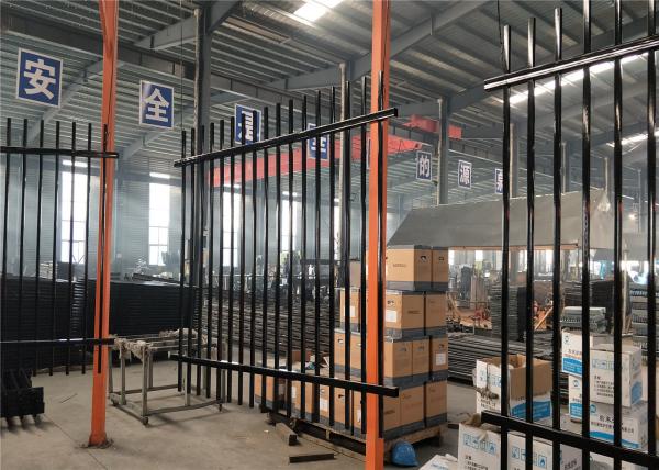 Pressed Spear Garrison Fence Tubular Welding Fencing 1800mm x 2400mm imported For Sale Stain Black Powder Pressed Spear